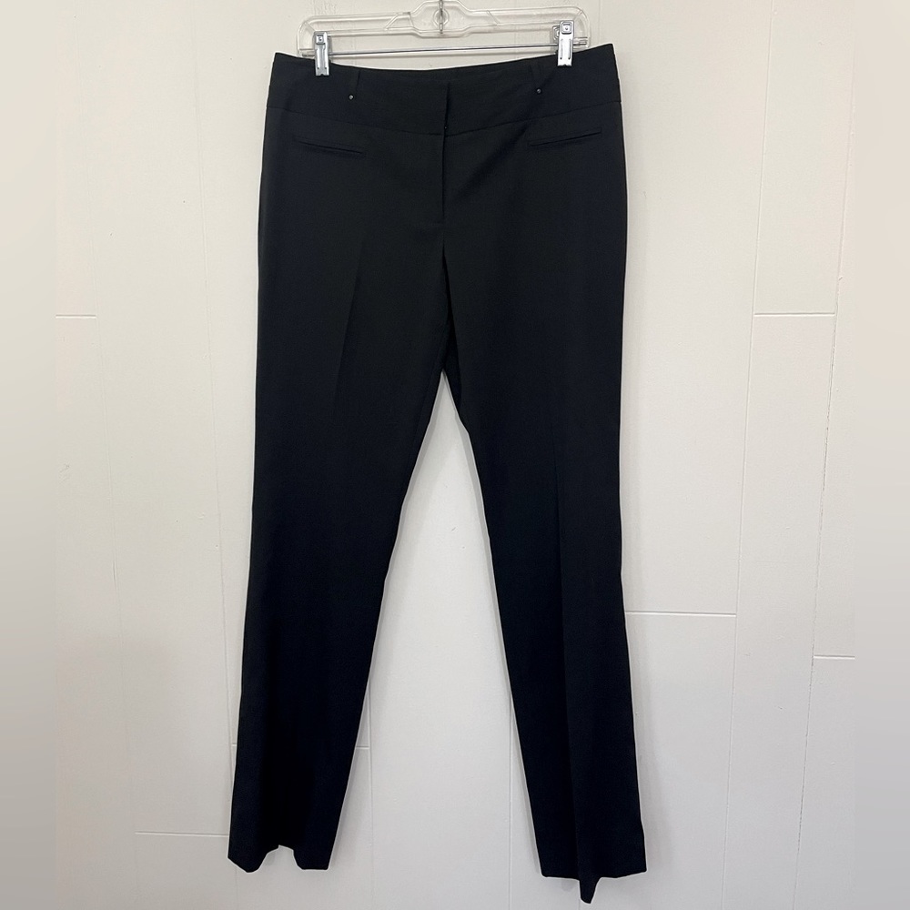 Etcetera Dress Pants Trousers Size 10 Black Straight Leg Stretch Office Uniform